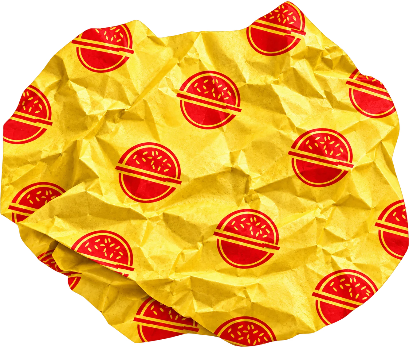 Burger Now patterned wrapping paper